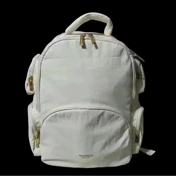Isaac Mizrahi Handbags - Isaac Mizrahi Multi-Pocket Cream Backpack
